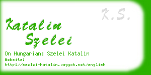 katalin szelei business card